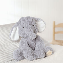 Load image into Gallery viewer, Ethel The Plush Sitting Grey Elephant 22 cm