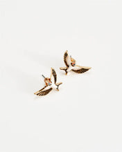 Load image into Gallery viewer, Enamel Swallow stud earrings
