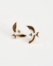 Load image into Gallery viewer, Enamel Swallow stud earrings