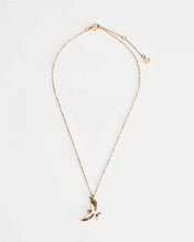 Load image into Gallery viewer, Enamel Swallow short gold necklace