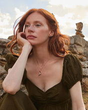 Load image into Gallery viewer, Enamel Swallow short gold necklace