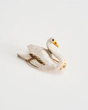 Load image into Gallery viewer, Enamel Swan brooch