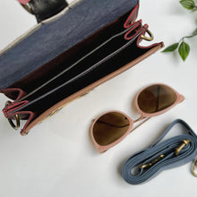 Load image into Gallery viewer, Tallulah Half Print Grey Upcycled Leather Handbag