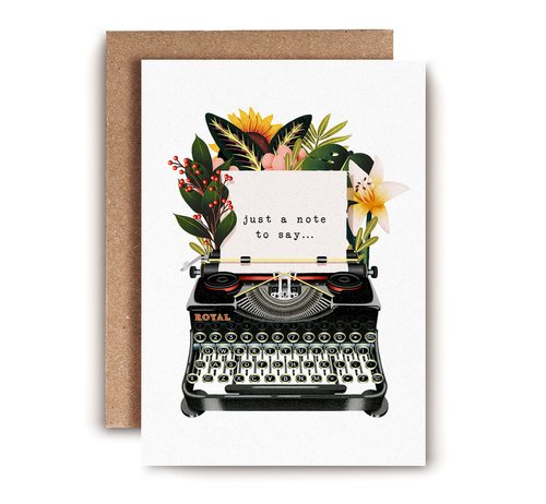 Typewriter card