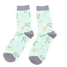 Load image into Gallery viewer, Miss Sparrow ladies bamboo socks dandelion mint
