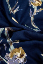 Load image into Gallery viewer, Vaeda Navy Floral Lightweight Scarf