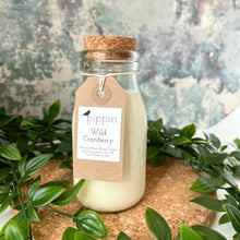 Load image into Gallery viewer, Wild Cranberry - Pippin 200ml milk bottle candle with cork lid