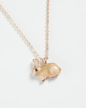 Load image into Gallery viewer, Enamel Rabbit short rose gold necklace