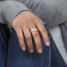 Load image into Gallery viewer, Sterling silver ring with a hammered finish