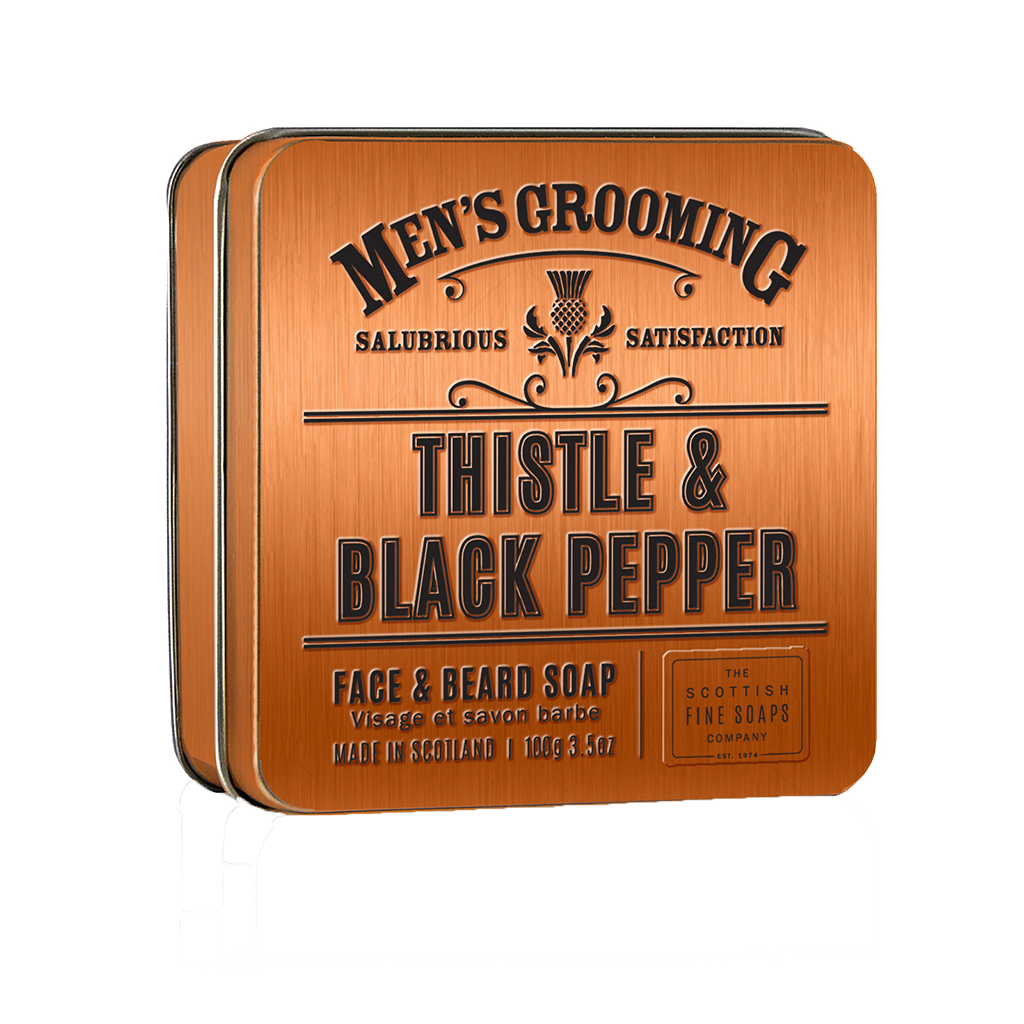 Thistle and Black Pepper face and beard soap