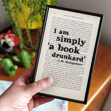 Load image into Gallery viewer, Book Drunkard - book page print