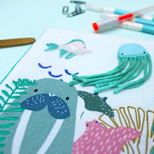 Load image into Gallery viewer, Little Arc Under the Sea Pouch Bag