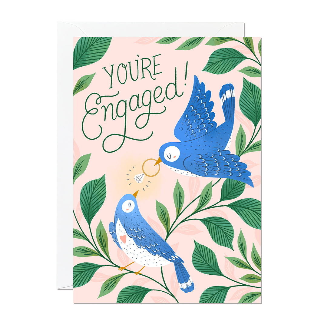 Engaged Birds card