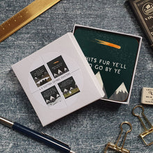 Load image into Gallery viewer, Gift box of four Scottish mountain coasters