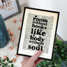 Load image into Gallery viewer, A Room Without Books - book page print
