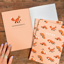 Load image into Gallery viewer, A5 Fox Pattern Notebook