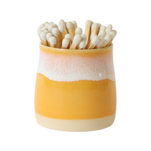 Load image into Gallery viewer, Mustard Yellow Glosters Handmade Match Pot