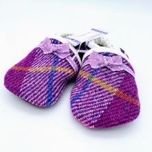 Load image into Gallery viewer, Harris Tweed Baby Shoes - purple check