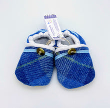 Load image into Gallery viewer, Harris Tweed Baby Shoes - blue check