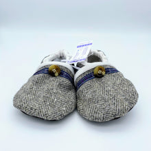 Load image into Gallery viewer, Harris Tweed Baby Shoes - grey herringbone