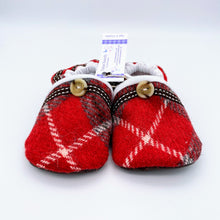 Load image into Gallery viewer, Harris Tweed Baby Shoes - red/grey check
