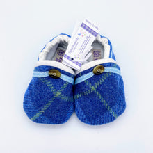 Load image into Gallery viewer, Harris Tweed Baby Shoes - blue check