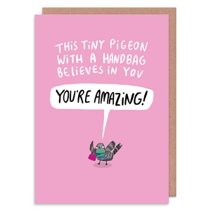 Tiny Pigeon Greeting Card