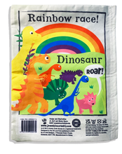 Load image into Gallery viewer, Rainbow Dinosaurs Crinkly Newspaper