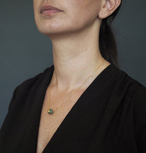 Load image into Gallery viewer, Brass Cup and Aventurine Bead necklace