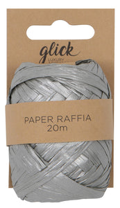 Paper Raffia 20m Metallic Silver