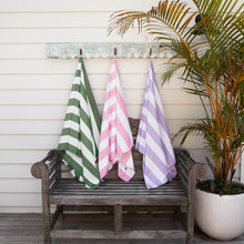 Load image into Gallery viewer, Quick Dry Striped Towel - Malibu Pink - extra large