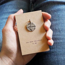 Load image into Gallery viewer, Globe charm - you mean the world to me