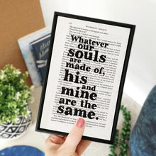 Load image into Gallery viewer, Whatever Our Souls Are Made Of - book page print