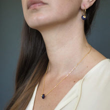 Load image into Gallery viewer, Abacus deep blue and gold necklace