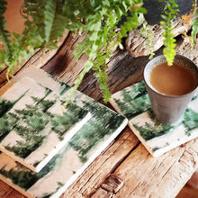 Load image into Gallery viewer, Alpine Firs natural marble stone coaster