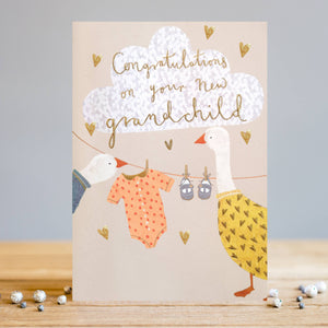 New Grandchild Geese card