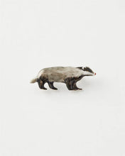 Load image into Gallery viewer, Fable Enamel Badger brooch