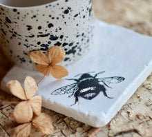 Load image into Gallery viewer, Bumble Bee natural marble stone coaster