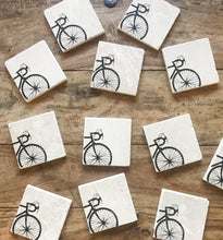 Load image into Gallery viewer, Bicycle natural marble stone coaster
