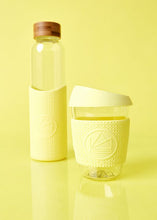 Load image into Gallery viewer, Reusable Glass Cup 12oz Yellow - Sun is Shining