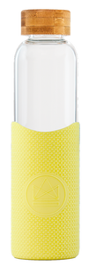 Reusable Glass Bottle 550ml Yellow - Sun is Shining