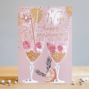 Wife Bubbles Anniversary card
