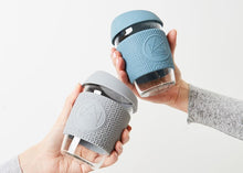 Load image into Gallery viewer, Reusable Glass Cup 12oz Supersonic Blue
