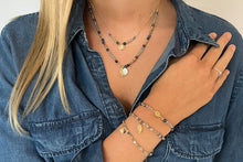 Load image into Gallery viewer, Tala Charm Denim Gemstone Beaded Necklace