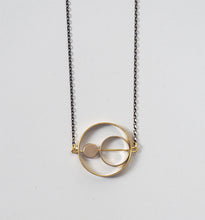 Load image into Gallery viewer, Brass rings within rings necklace