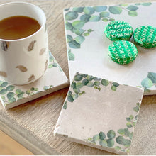 Load image into Gallery viewer, Eucalyptus Foliage natural marble stone platter