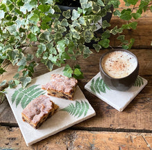 Load image into Gallery viewer, Botanical Fern natural marble stone coaster