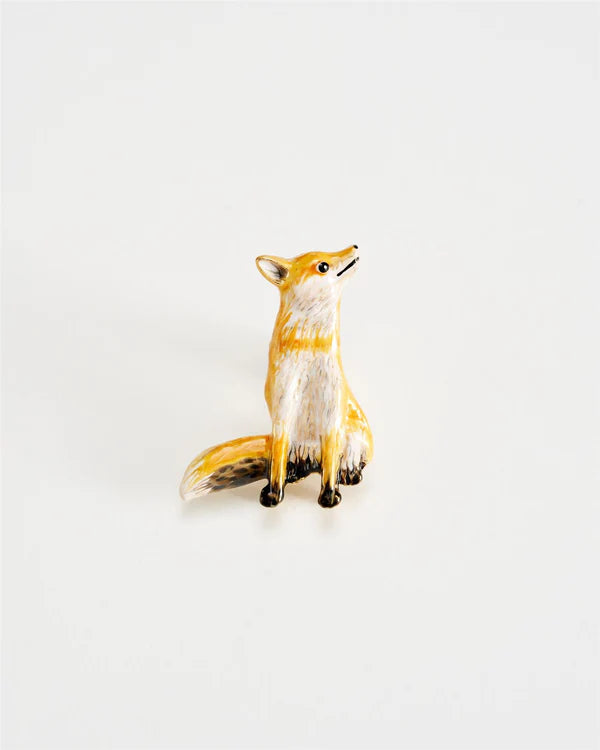 Fable Enamel Fox brooch