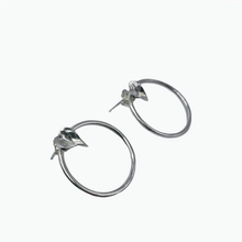 Load image into Gallery viewer, Heart Hoop Studs