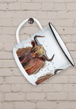 Load image into Gallery viewer, Highland Cow Enamel Mug